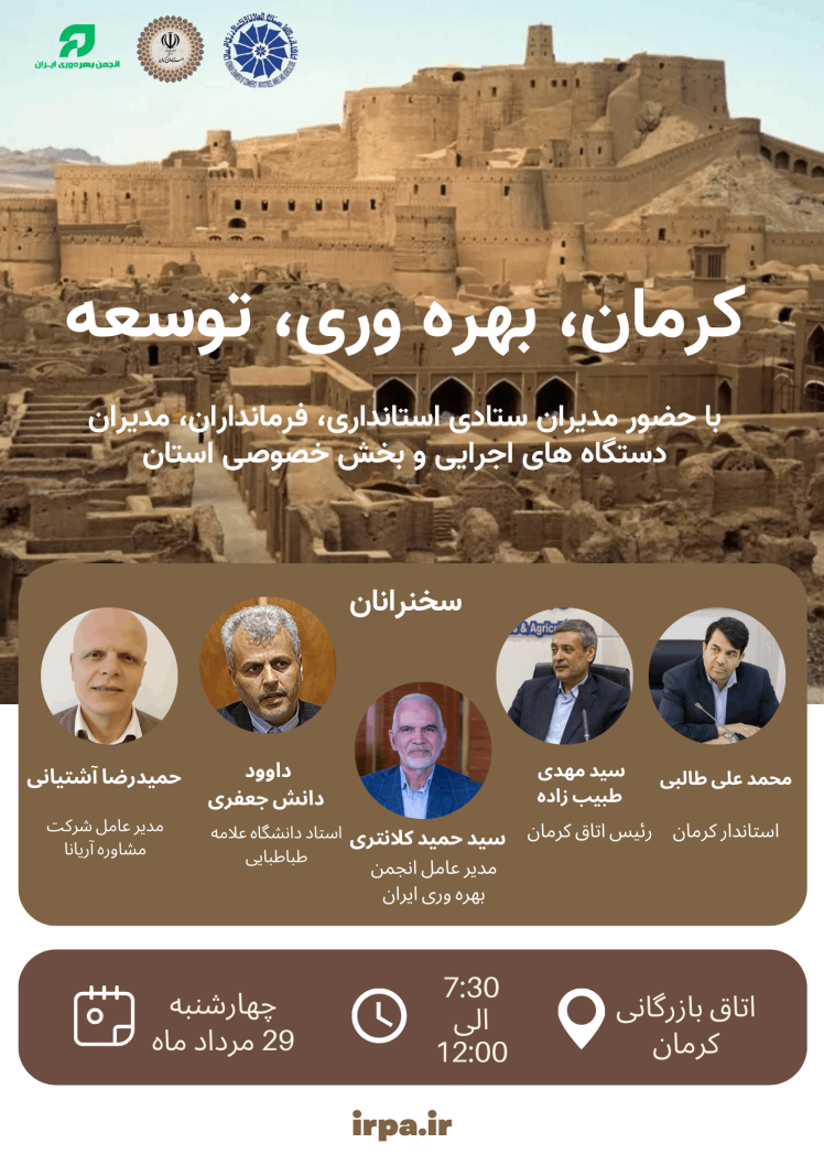 همایش کرمان، بهره وری، توسعه 